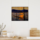 Tom Thomson - Sonnenuntergang, Kanusee Poster (Küche)