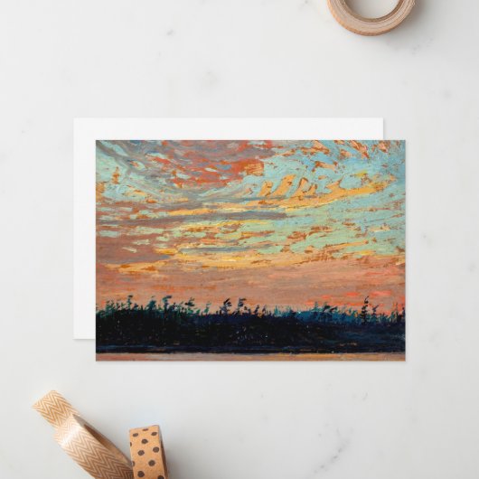 Tom Thomson - Sunset Sky Mitteilungskarte (Vorderseite/Rückseite Beispiel)