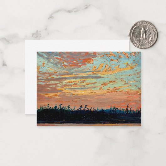 Tom Thomson - Sunset Sky Mitteilungskarte (Vorderseite/Rückseite Beispiel)