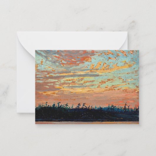 Tom Thomson - Sunset Sky Mitteilungskarte (Vorderseite)