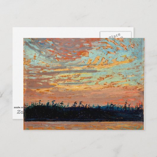 Tom Thomson - Sunset Sky Postkarte (Vorne/Hinten)