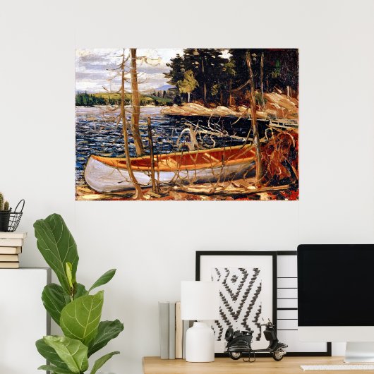 Tom Thomson - The Canoe Leinwand, Poster (Heimbüro)