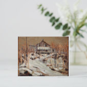 Tom Thomson Vintag Canadian Cabin Fraser's Lodge Postkarte (Stehend Vorderseite)