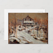 Tom Thomson Vintag Canadian Cabin Fraser's Lodge Postkarte (Vorne/Hinten)