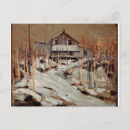 Tom Thomson Vintag Canadian Cabin Fraser's Lodge Postkarte