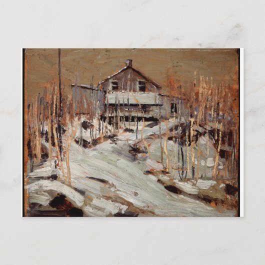 Tom Thomson Vintag Canadian Cabin Fraser's Lodge Postkarte (Vorderseite)