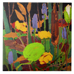 Tom Thomson - Wasserblumen Fliese