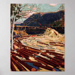 Tom Thomson zeichnet die treibende kanadische Land Poster