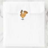 Tom Türkei Runder Aufkleber (Tasche)