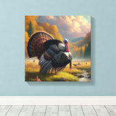 Tom Turkey Fall Season Nature Wildlife Leinwanddruck (Insitu (Holzboden))