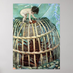 Tom und die Lobster von Jessie Willcox Smith Poster