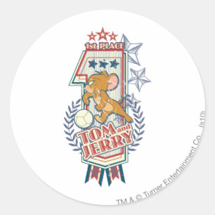 Tom und Jerry 1. Platz 2 Runder Aufkleber
