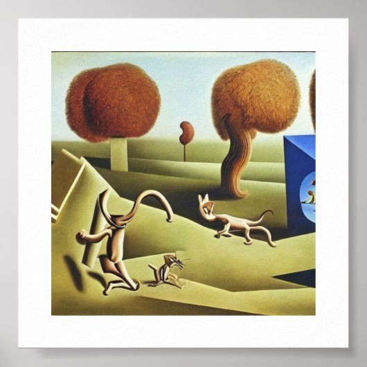 Tom und Jerry abstrakt Painting Poster (Vorne)