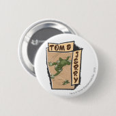 Tom und Jerry auf einem Tan-Sofa Button (Vorne & Hinten)