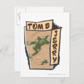 Tom und Jerry auf einem Tan-Sofa Postkarte (Vorne/Hinten)