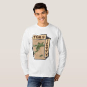 Tom und Jerry auf einem Tan-Sofa T-Shirt (Vorne ganz)