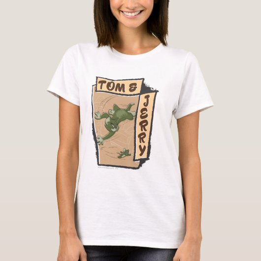 Tom und Jerry auf einem Tan-Sofa T-Shirt (Vorderseite)