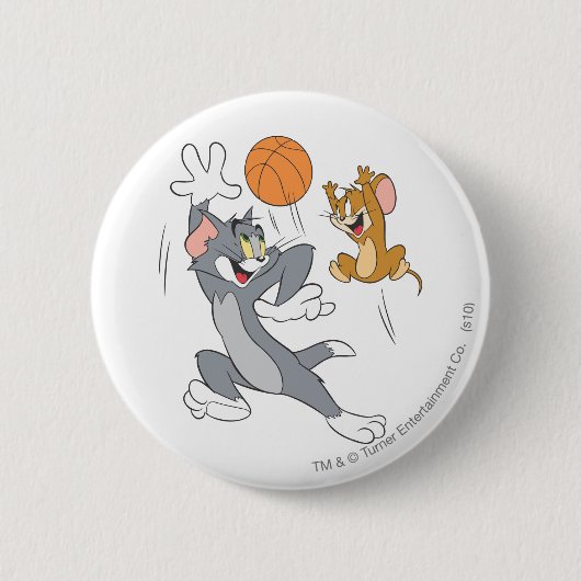 Tom und Jerry Basketball 1 Button (Vorderseite)