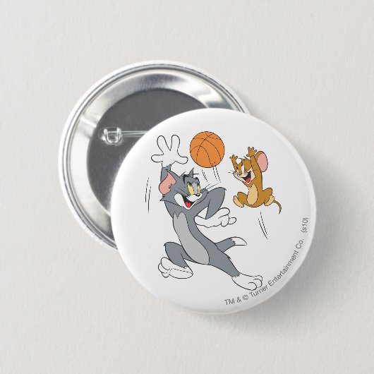 Tom und Jerry Basketball 1 Button (Vorne & Hinten)