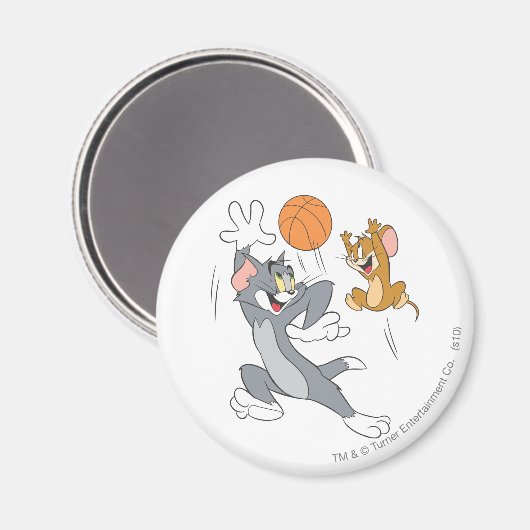 Tom und Jerry Basketball 1 Magnet (Vorderseite/Rückseite)