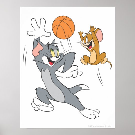 Tom Und Jerry Basketball 1 Poster Zazzle De