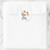 Tom und Jerry Basketball 1 Runder Aufkleber (Tasche)