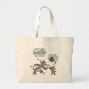 Tom- und Jerry-böse Gedanken Jumbo Stoffbeutel