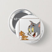 Tom und Jerry Briefmarke Button (Vorne & Hinten)