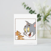 Tom und Jerry Briefmarke Postkarte (Stehend Vorderseite)