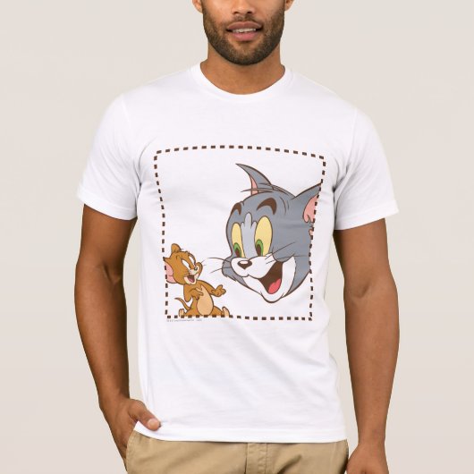 Tom und Jerry Briefmarke T-Shirt (Vorderseite)