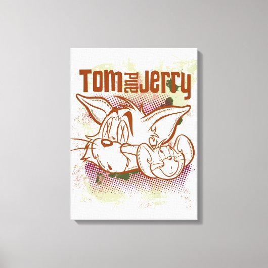 Tom und Jerry Brown und Green Leinwanddruck (Vorderseite)