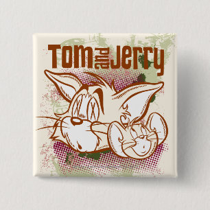 Tom und Jerry Brown und Grün Button