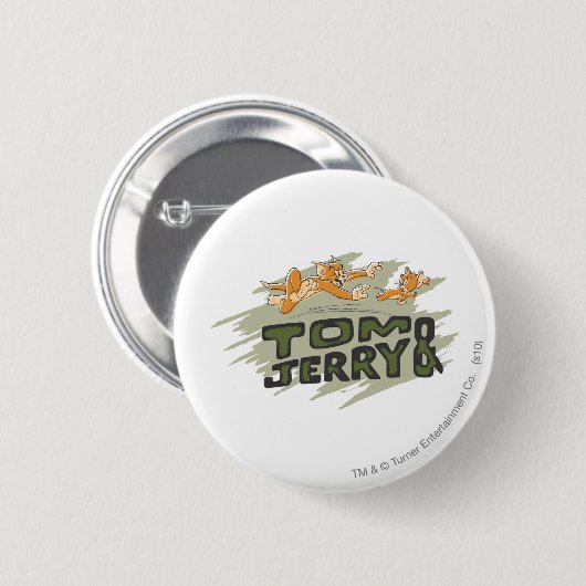 Tom und Jerry Chase Logo Button (Vorne & Hinten)