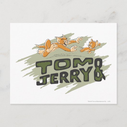 Tom und Jerry Chase Logo Postkarte (Vorderseite)