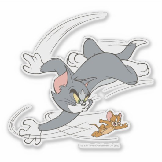Tom und Jerry Chase Turn Aufkleber (Vorderseite)