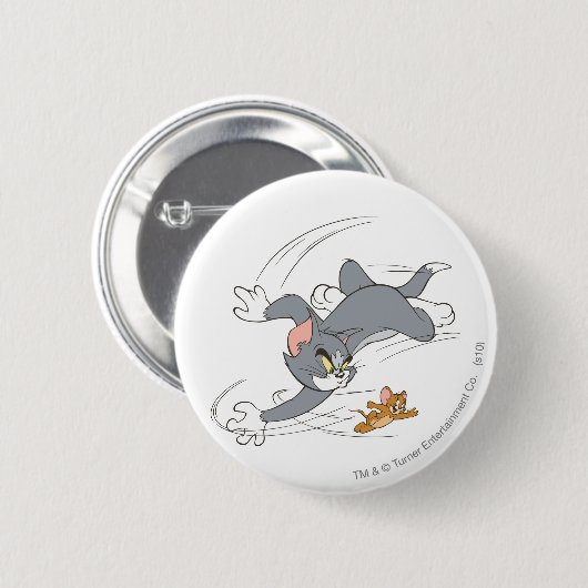 Tom und Jerry Chase Turn Button (Vorne & Hinten)