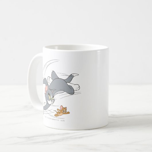 Tom und Jerry Chase Turn Kaffeetasse (Vorderseite Links)