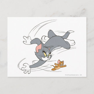 Tom und Jerry Chase Turn Postkarte