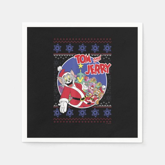 Tom und Jerry Classic Weihnachten - Ugly Sweater_1 Serviette (Vorderseite)