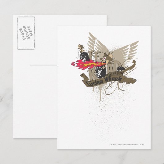 Tom und Jerry Custome Wheels Postkarte (Vorne/Hinten)