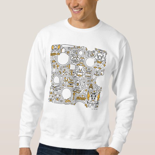 Tom und Jerry Doodle Art Sweatshirt (Vorderseite)