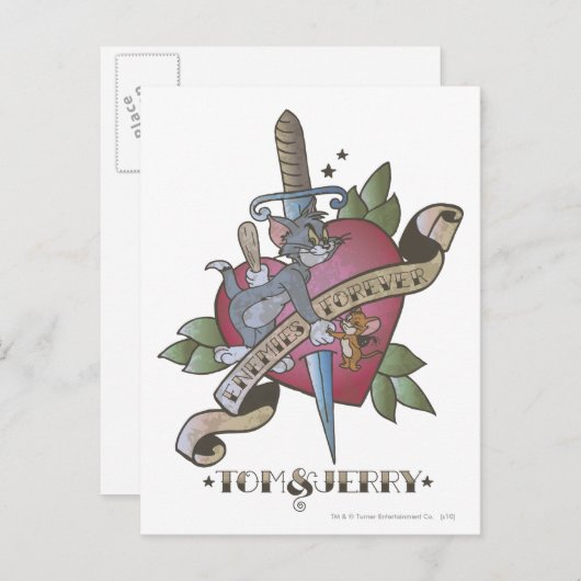 Tom und Jerry Enemies für immer 2 Postkarte (Vorne/Hinten)