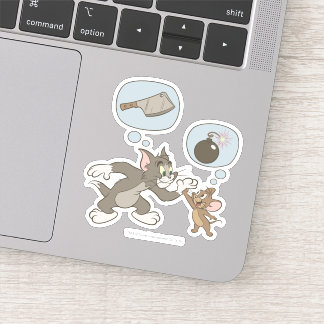 Tom und Jerry Evil Gedanken Aufkleber