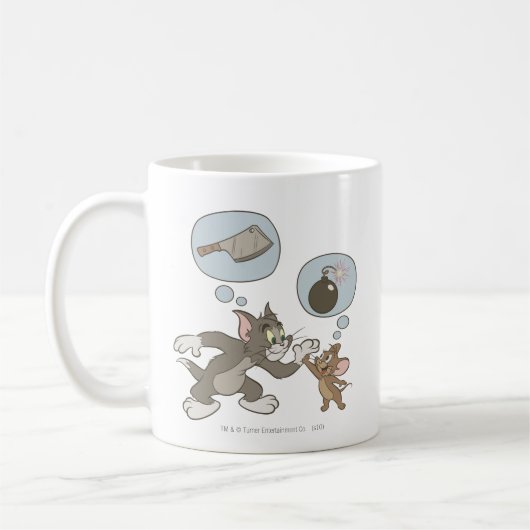 Tom und Jerry Evil Gedanken Kaffeetasse (Links)
