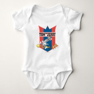 Tom- und Jerry-Fußball (Fußball) 7 Baby Strampler