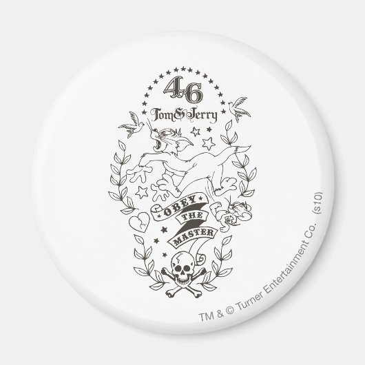 Tom und Jerry gehorchen dem Meister 1 Magnet (Vorne)