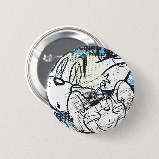 Tom und Jerry Grimey Button (Vorne & Hinten)