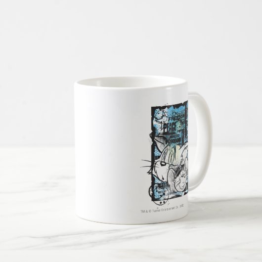 Tom und Jerry Grimey Kaffeetasse (VorderseiteRechts)
