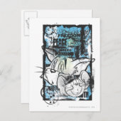 Tom und Jerry Grimey Postkarte (Vorne/Hinten)