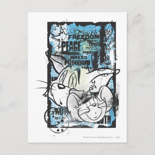 Tom und Jerry Grimey Postkarte (Vorderseite)